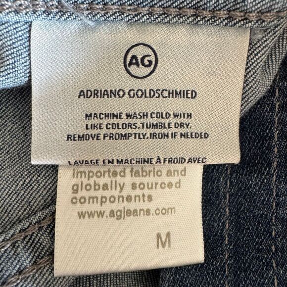 AG Adriano Goldschmied Classic Dark Blue  Stretchy Jeans Denim Jacket SZ S#2524 - Picture 10 of 14